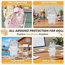 EAVAN 2Pcs Protective Case for LABUBU The Monsters
