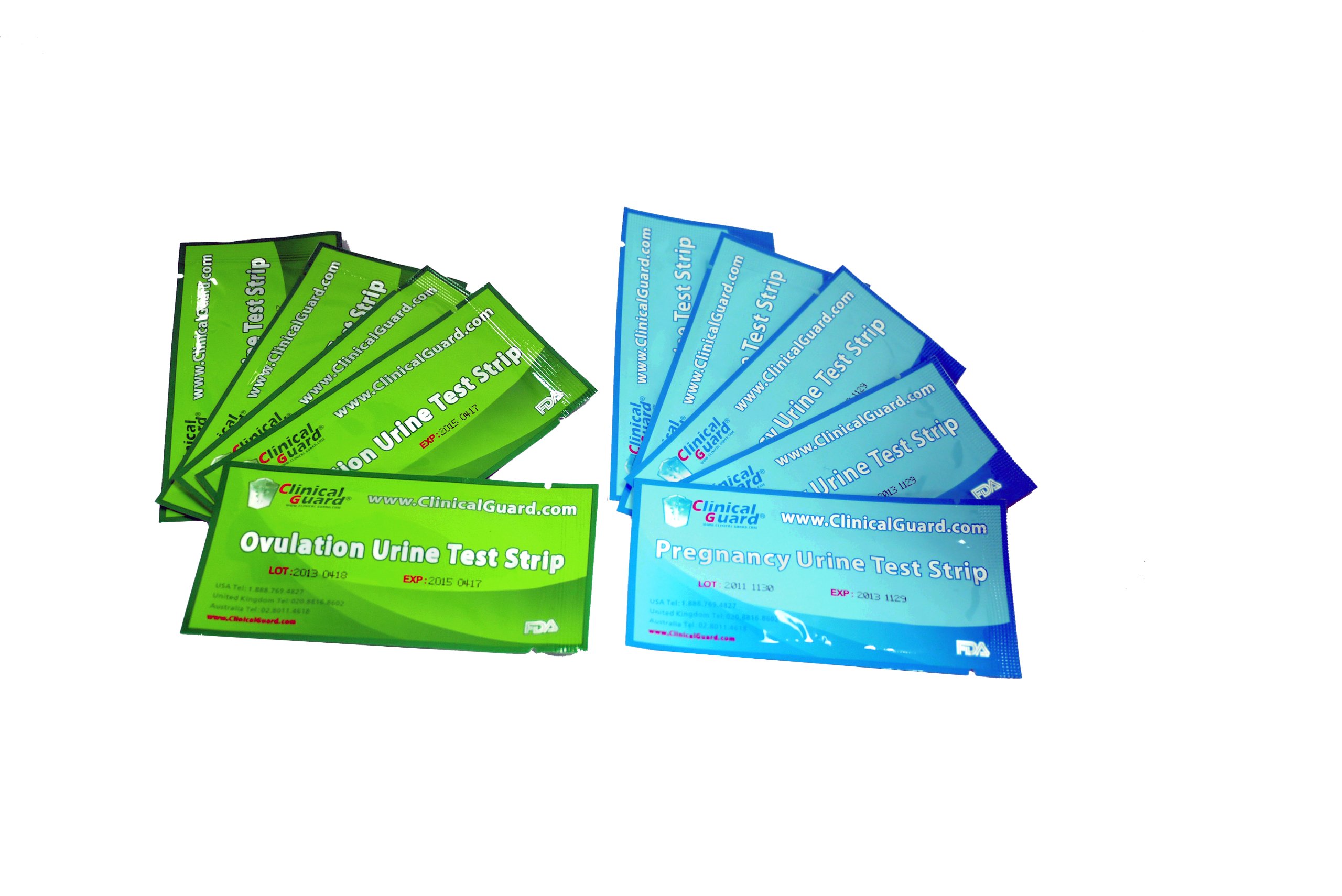 ClinicalGuard 50 Ovulation Test Strips & 20 Pregnancy Test Strips Combo