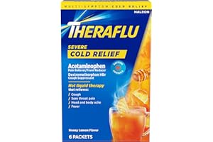 Theraflu Daytime Severe Cold Relief Powder, Honey Lemon​ Flavor, 6 Count