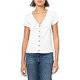 UNIONBAY Women's Maris Rib Knit Button Front V-Neck Top