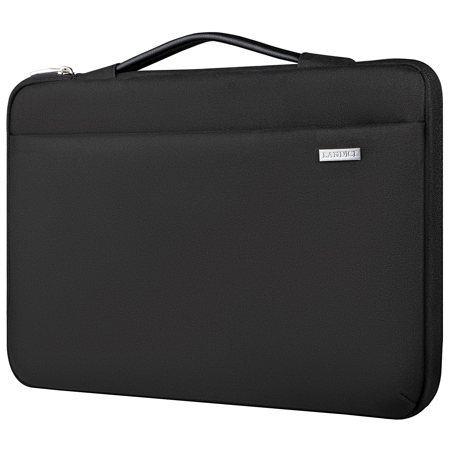 LANDICI Laptop Case Sleeve 14 15 Inch with Handle, 360°Protective Waterproof Computer Cover Bag for MacBook Air M2/M3 15,MacBook Pro 14/15, HP Chromebook 14, Black