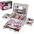 Hegafoo All in One Makeup Kit for Teens, 106 Pcs Professional Makeup Kit for Women Full Kit, Include Eyeshadow Palette, Lipstick Set, Concealer, Foundation, Lipgloss, Makeup Brush(Silver)
