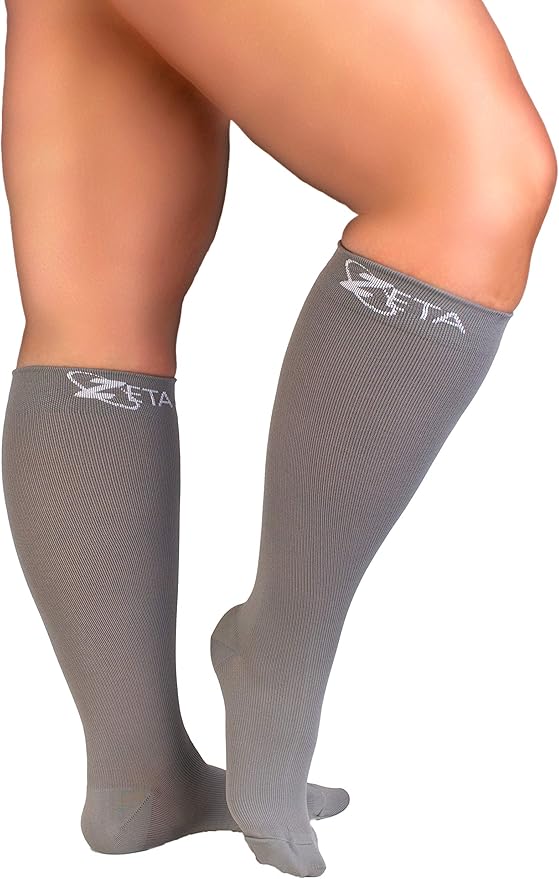 Zeta Socks XXXL Wide Plus Size Calf Compression, Soothing