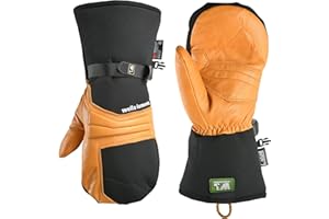 Wells Lamont Waterproof Winter Mittens, HydraHyde Leather, Large (813LK)