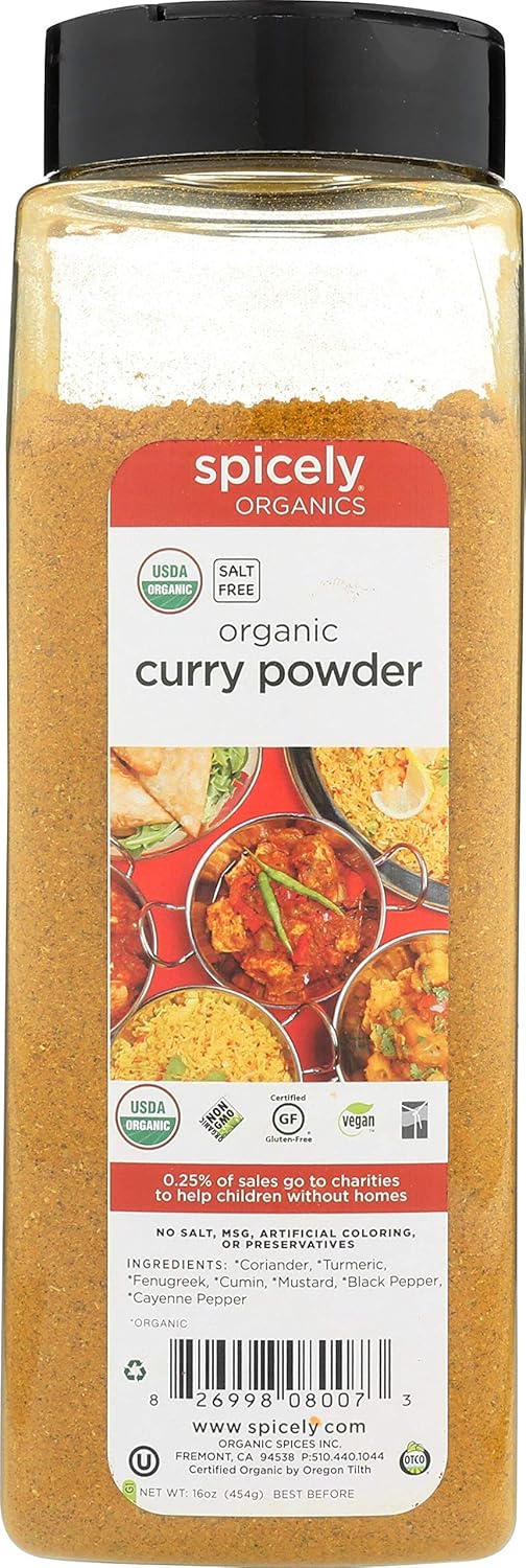 Spicely Organic Curry Powder 16 Oz Certified Gluten Free