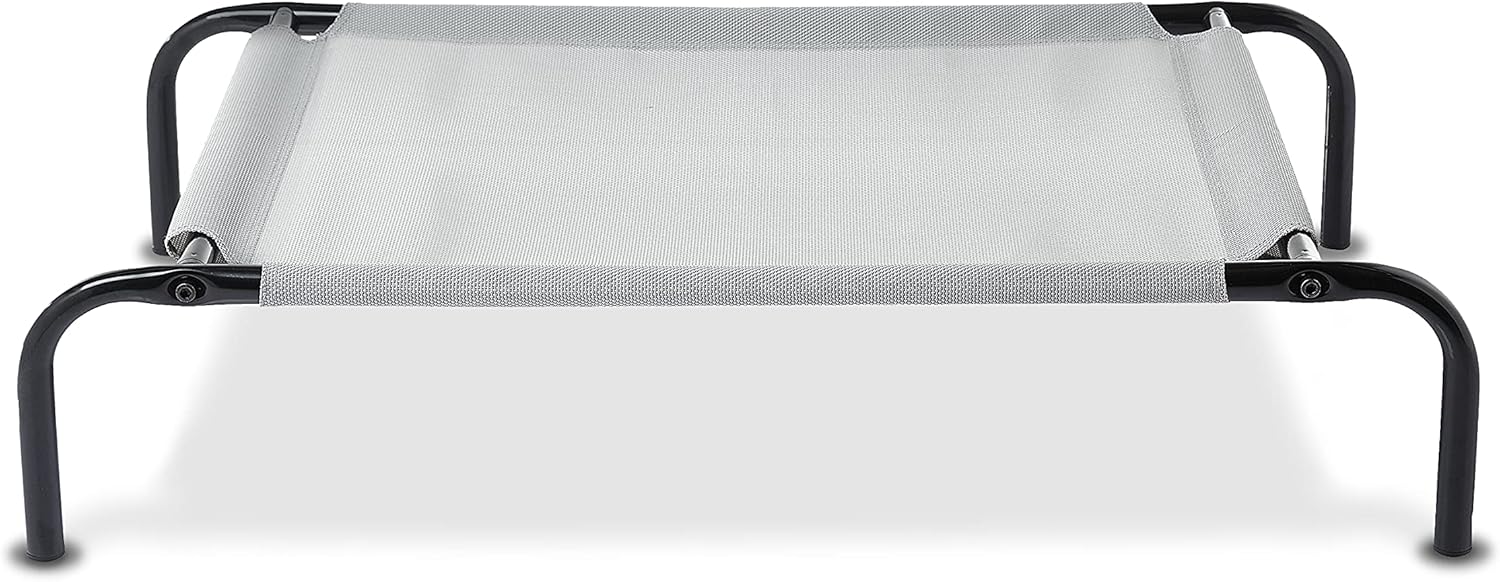 Amazon Basics Raised Dog Bed, Cooling Breathable Elevated Pet Bed, S, Grey, 90 x 55 x 19 cm (L x W x H), Small - Image 3