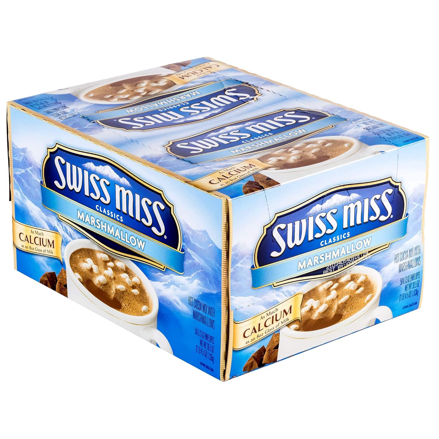 Swiss Miss Hot Cocoa, with Marshmallows, 0.73 Oz, Box of 50 Packets