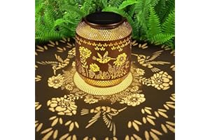 DOOGARDEN Solar Lanterns Outdoor Waterproof Christmas Birthdays Gifts for Women Mom Grandma Butterfly Garden Decor Metal Hanging Solar LED Lights for Patio(Hummingbird)