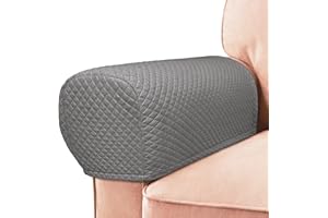 Roytub Couch Arm Covers, Sofa Arm Covers, Stretch Armrest Cover for Sofas, Armchair, Loveseat, Recliner, Sofa armrest Cover, Protect and Decorate Your Sofas, Arm Chair Covers Set of 2 (Large, Grey)