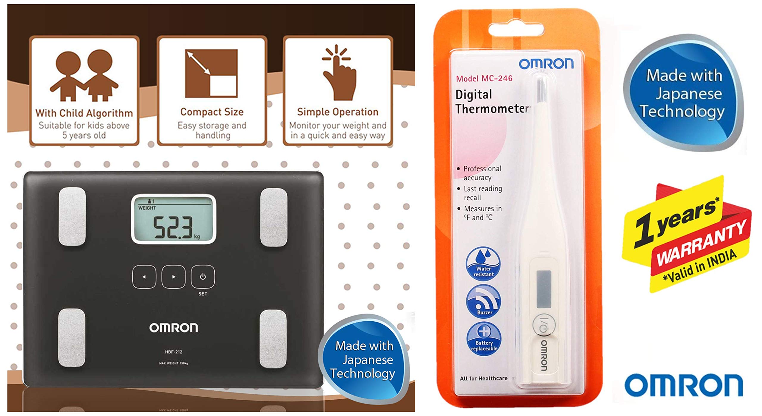 Buy Omron HBF 212 Digital Full Body Composition Monitor With 4 User