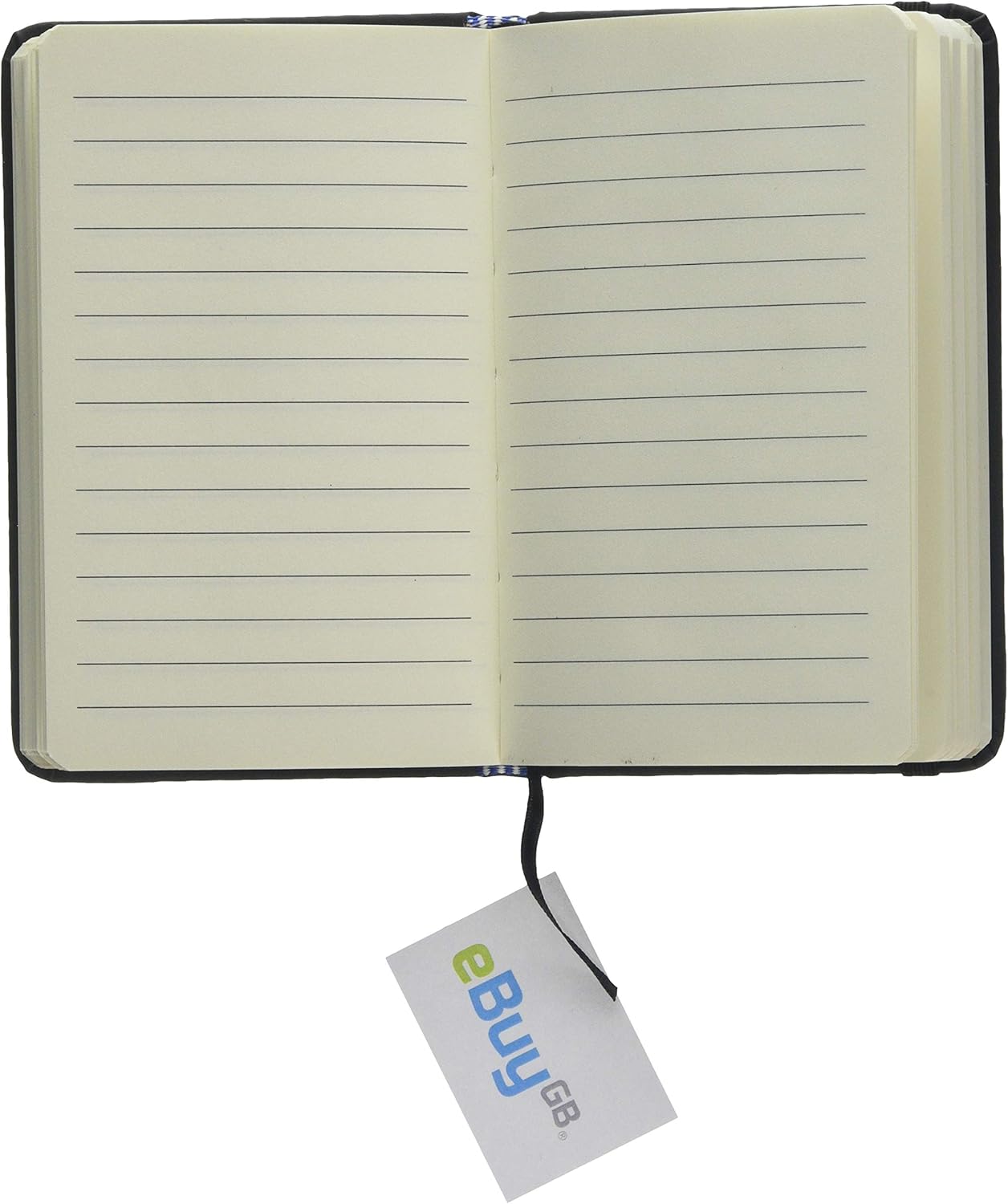 eBuyGB A6 Coloured Hardback Lined Paper Notebook, Black, Pack of 1 - Image 4