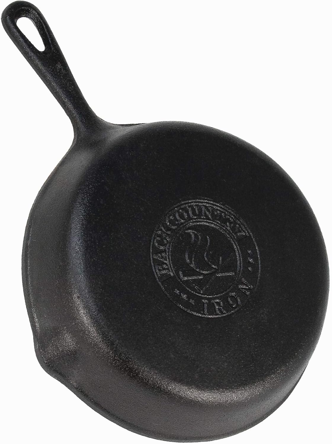 Backcountry Cast Iron Skillet(6 Inch Small Frying Pan + Cloth Handle Mitt, Pre-Seasoned for Non-Stick Like Surface, Cookware Oven / Broiler / Grill Safe, Kitchen Deep Fryer, Restaurant Chef Quality): Kitchen & Dining