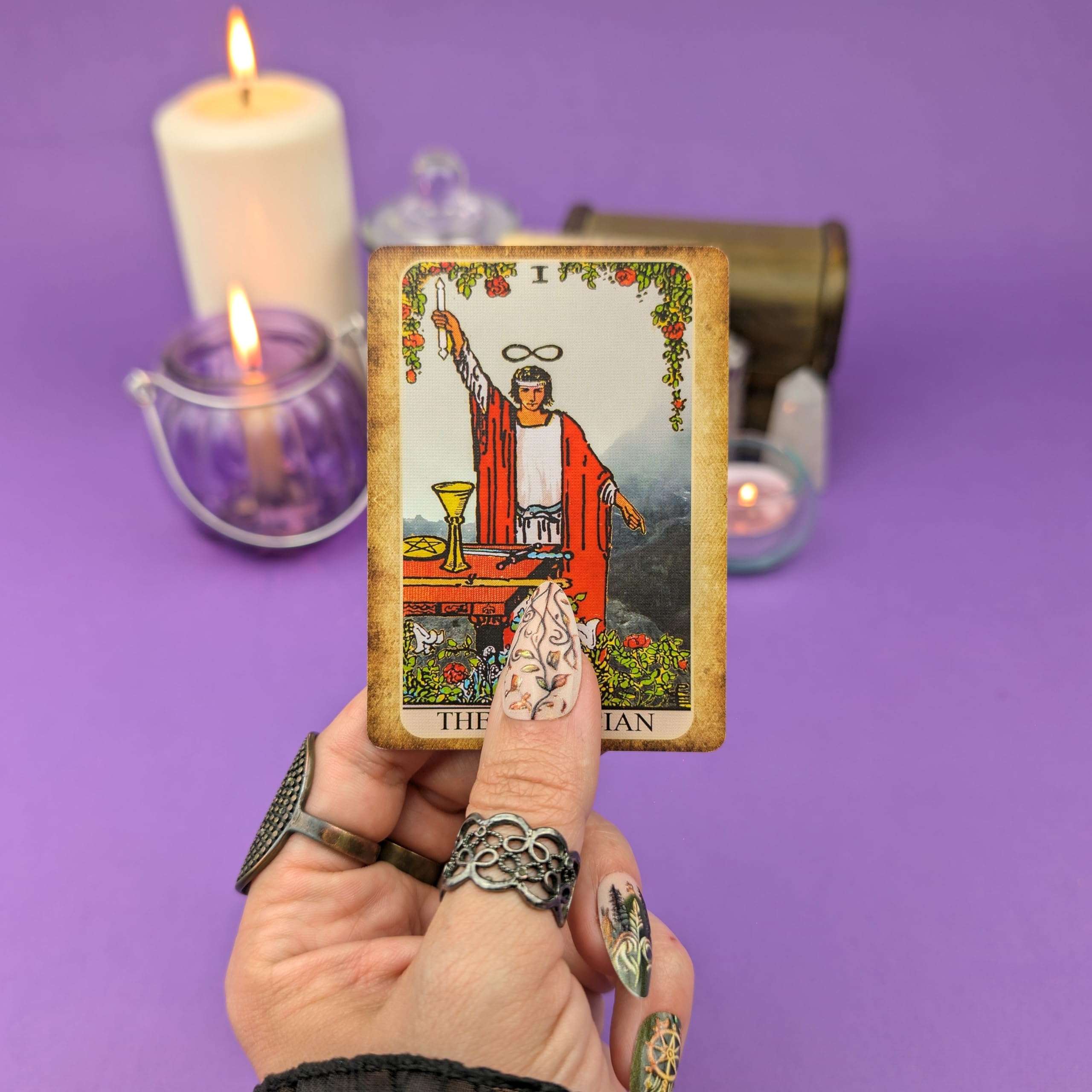Witchy Cauldron Mini Tarot Cards Deck – Pocket Rider Waite Oracle to Go Kit with Guidebook | Mini Tarot Deck for Beginners