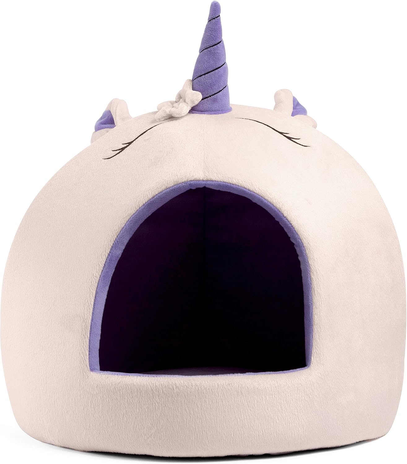 Best Friends by Sheri Novelty Pet Hut in Unicorn Pink - 360 Degree Coverage for Comfort and Security, Washable, for Pets up to 15lbs. : Pet Supplies