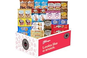 BLUNON Cookies Variety Pack - Individually Wrapped Assortment - Christmas Gift - Sampler Bulk Care Package Gift Box (30 Count)
