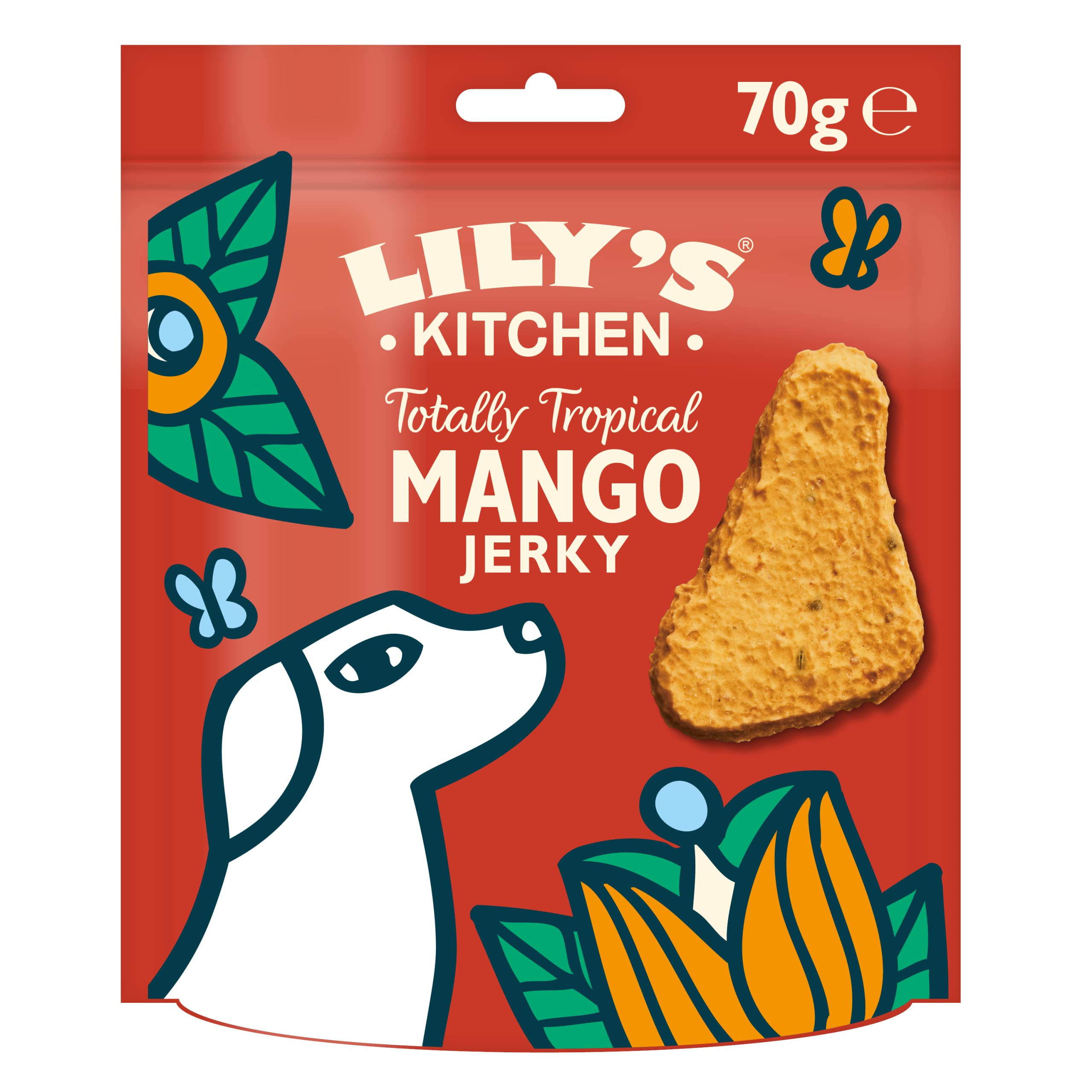 Lily's Kitchen Mango Jerky Dog Treats. 8 x 70g. Made with Natural, Vegan Ingredients. Perfect for Training and Rewarding Good Behaviour