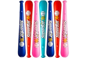 Bedwina Pow Inflatable Baseball Bat - Oversized 20 Inch Inflatable Toy Bat, Carnival Prizes, Baseball Party Favors Goodie Bag