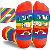 HAPPYPOP Mothers Father Day Gifts - Mom Dad Socks, American Flag LGBTQ+ Socks