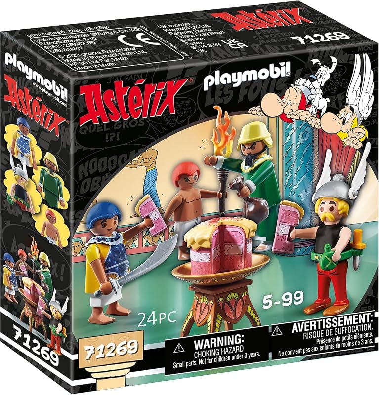 Asterix 71269 Pyradonis' vergiftete Torte, Asterix, Kleopatra`s Vorkoster sowie Pyradonis und dessen Helfer Schraubzieris, Spielzeug für Kinder ab 5 Jahren