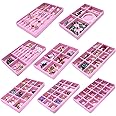 7Color Sky 8 Pack Stackable Jewelry Trays Organizer Velvet Earring Organizer Jewelry Tray for Drawers Earring Holder Necklace Bracelet Ring Organizers