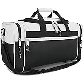 DALIX 21" Sports Duffle Bag Gym Travel Pack in White
