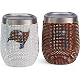 The Memory Company Officially Licensed NFL - 2-Pack Home/Away Leopard SS Stemless Wine Tumblers
