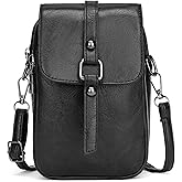 RNIEGA Small Crossbody Bags for Women Leather cell Phone Bag Wallet Purse with Credit Card Slots Adjustable Strap