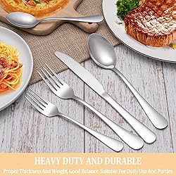 MUTNITT 30 Pcs Silverware Set Service for 6,Premium