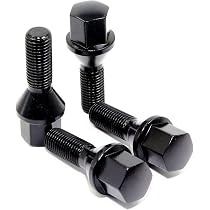 20 PCS Black M14x1.5 Ball Seat Lug Bolts 28mm Shank - Fit Porsche & More (56mm Overall)