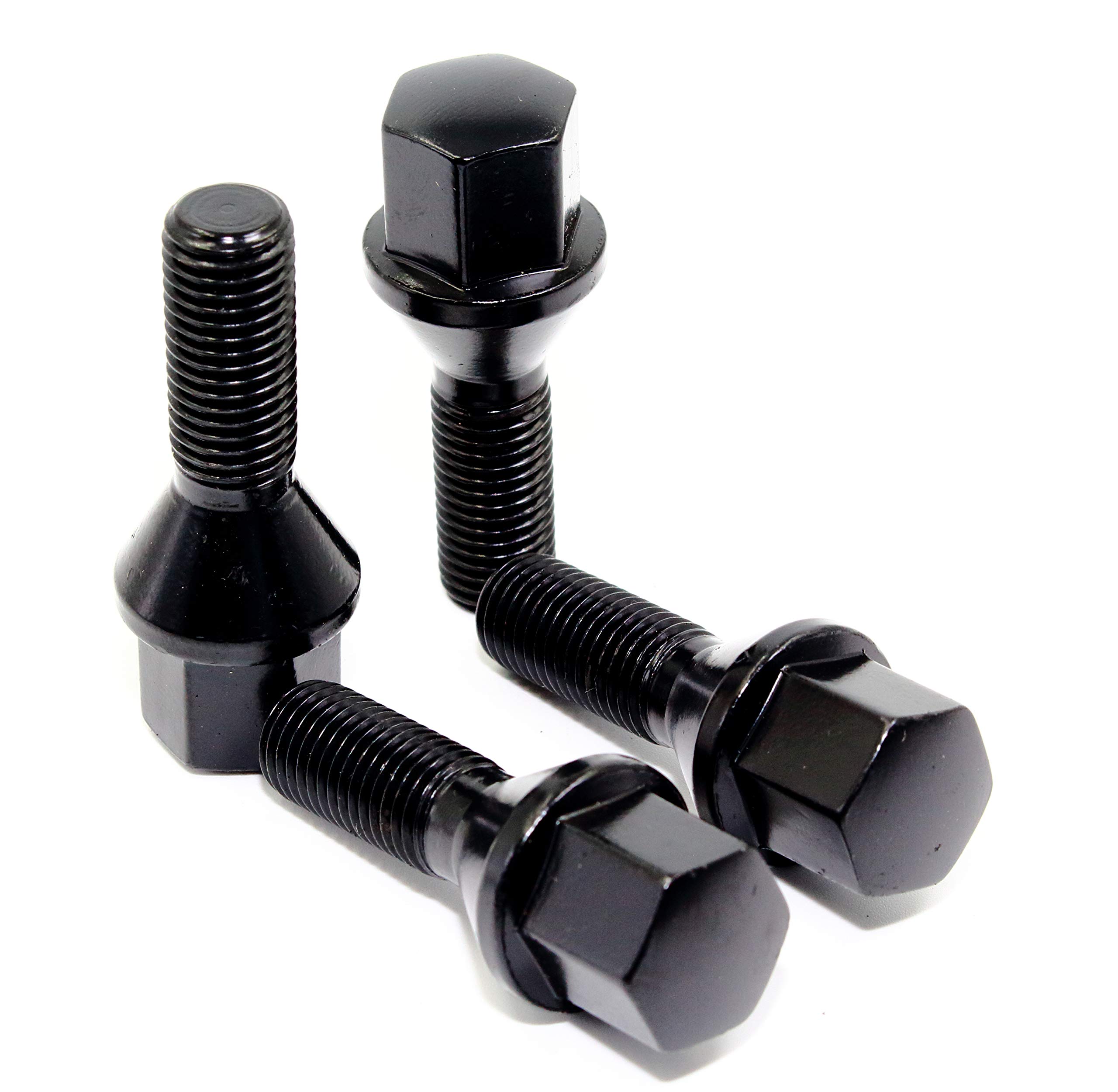 Photo 1 of Set of 20 Veritek 14x1.5mm Black Wheel Lug Bolts for Aftermarket Custom Wheels Conical Seat 2.16 Inch 28mm Shank 17mm Hex