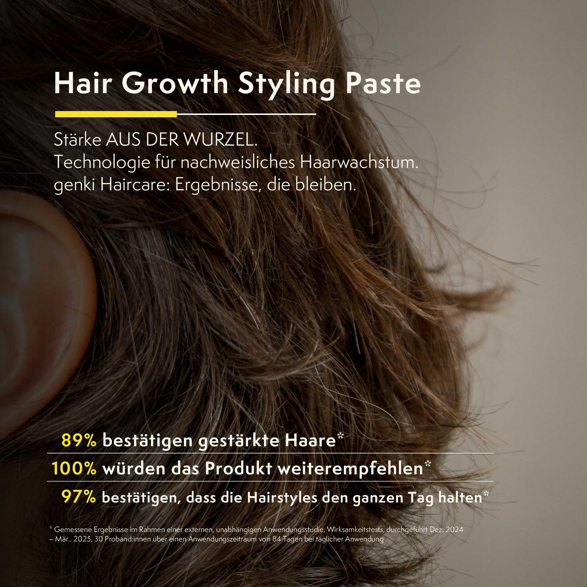 Genki Haircare Hair Growth Styling Paste für Männer und Frauen mit 5-ALA 100 ml Pflege und Styling Stärkt nachweislich das Haarwachstum Mittlerer Halt Haarwachs Haarstyling-Paste 7