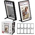 Graded Trading Card Frame Display with Folding Stand | Fits PSA | 10 Pack (Black) | Secure Fit Protection | Easy Storage | Display & Protect Your Cards