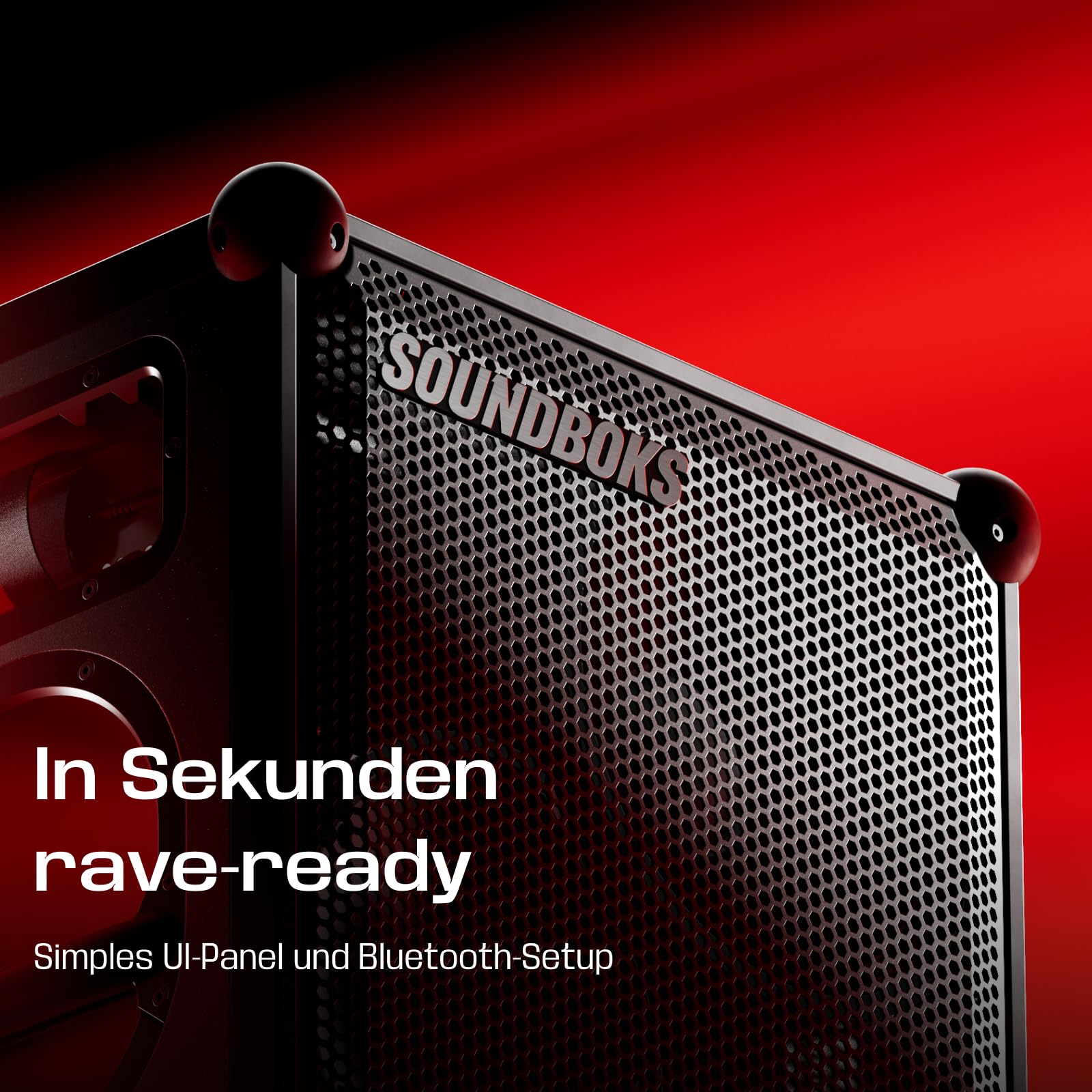 SOUNDBOKS 4 - Bluetooth Performance Speaker - USB-C-Aufladung Akku - Lautester Party Lautsprecher mit 40 Stunden Akku - Kabelloser und tragbarer Lautsprecher - Designed in Dänemark - 126dB (Schwarz) 4