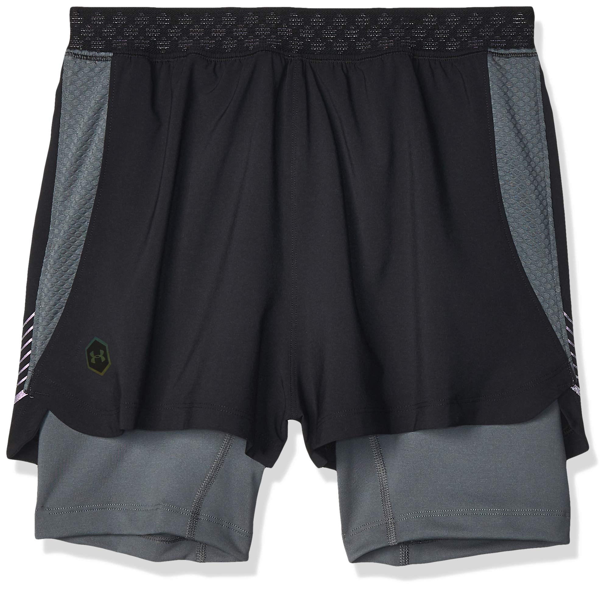 Under Armour Men's Rush 2-in-1 Running Shorts, Black, XL