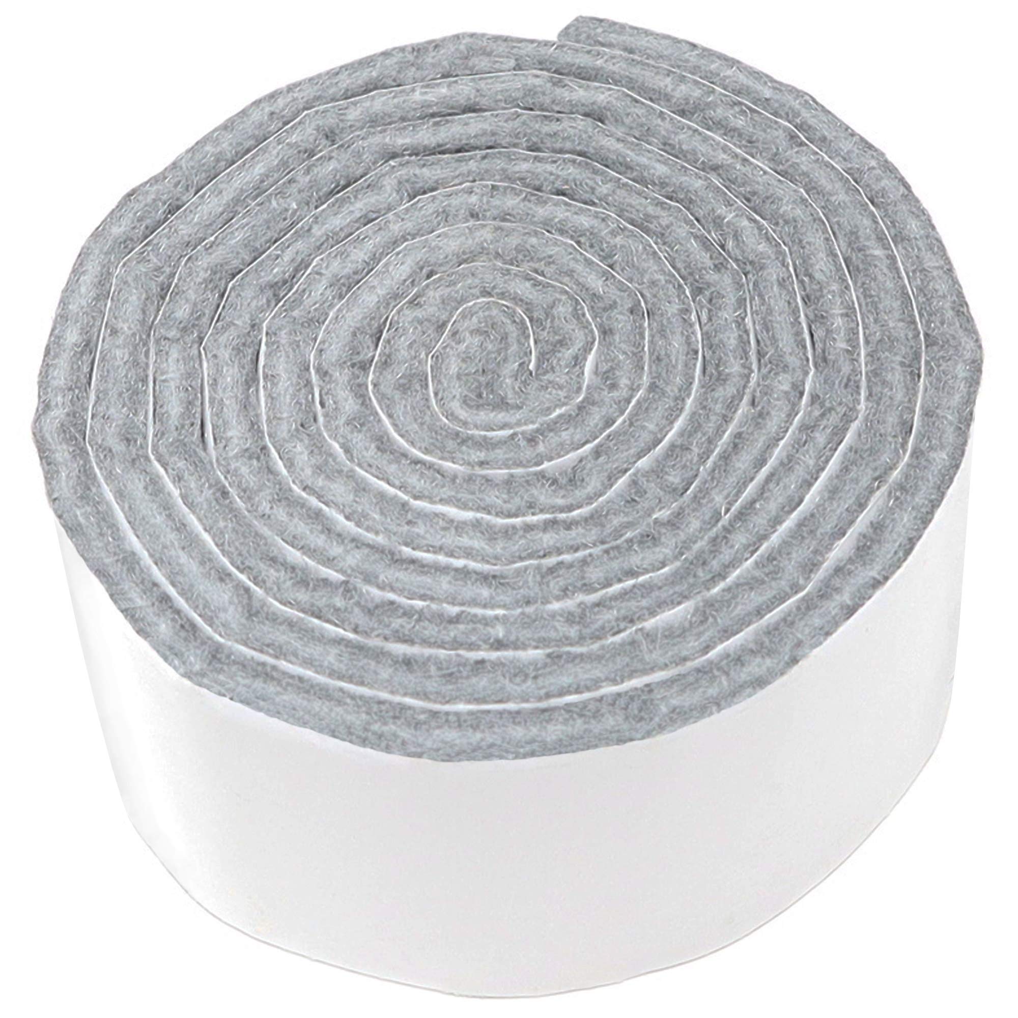 Adsamm® / 1 x self-adhesive Felt Strip/Grey / 1.14x39.37'' (29x1000 mm) / rectangular / 0.138'' / 3.5 mm thick stick-on furniture felt glides/Furniture & Chair Glides