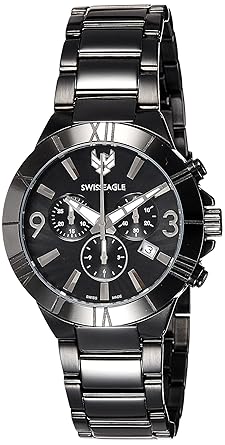 Swiss Eagle Analog Black Dial Mens Watch-SE-9070-33