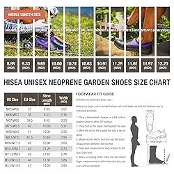 Hisea Unisex Waterproof Garden Shoes Ankle Rain