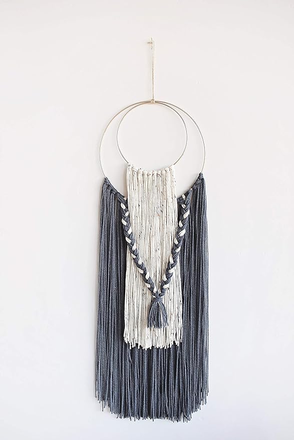 kraska yarn wall hanging boho decor decorative interior tapestry bedroom wall decor nursery room bohemian art décor