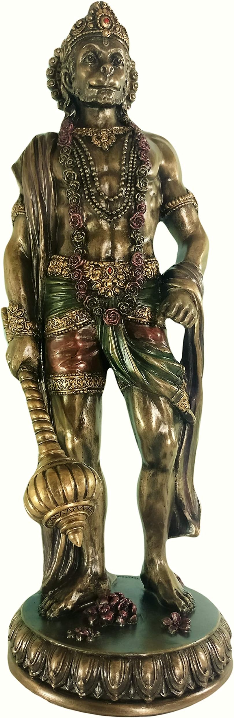 Sacred Blessings Cold Cast Lord Hanuman Murti Idol Statue Showpiece Gift, (27 x 9 x 9 ) cm , Bronze Colour, 1 Piece