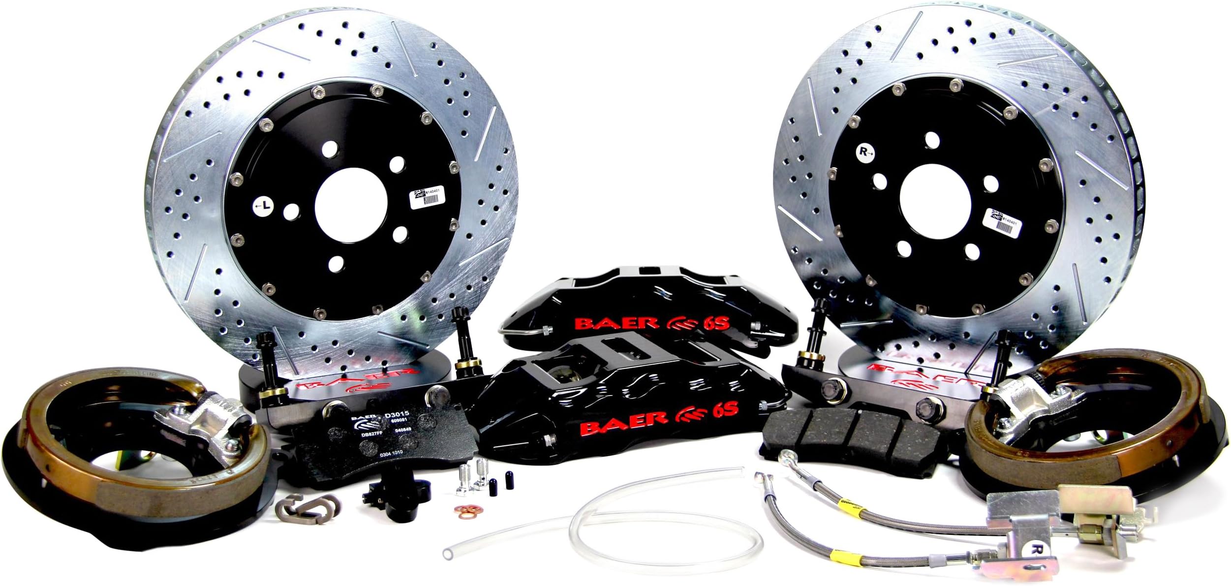 BAER BRAKES 4302418B-BKCZ System (14" Rear Extreme+ w/Park Brake Black 78-87 GM G Body)