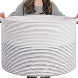 TIMEYARD XXXLarge Storage Basket 55x55x35cm Cotton Rope Basket with Handles