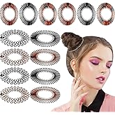 WILLBOND 14pcs Stretch Comb Headband Circular Tooth Hair Comb, Fresh Color | Full Circle Stretch Headband for Women, Plastic Hairbands Holders, Non Slip Zig Zag Comb, 90s Hair Accessories