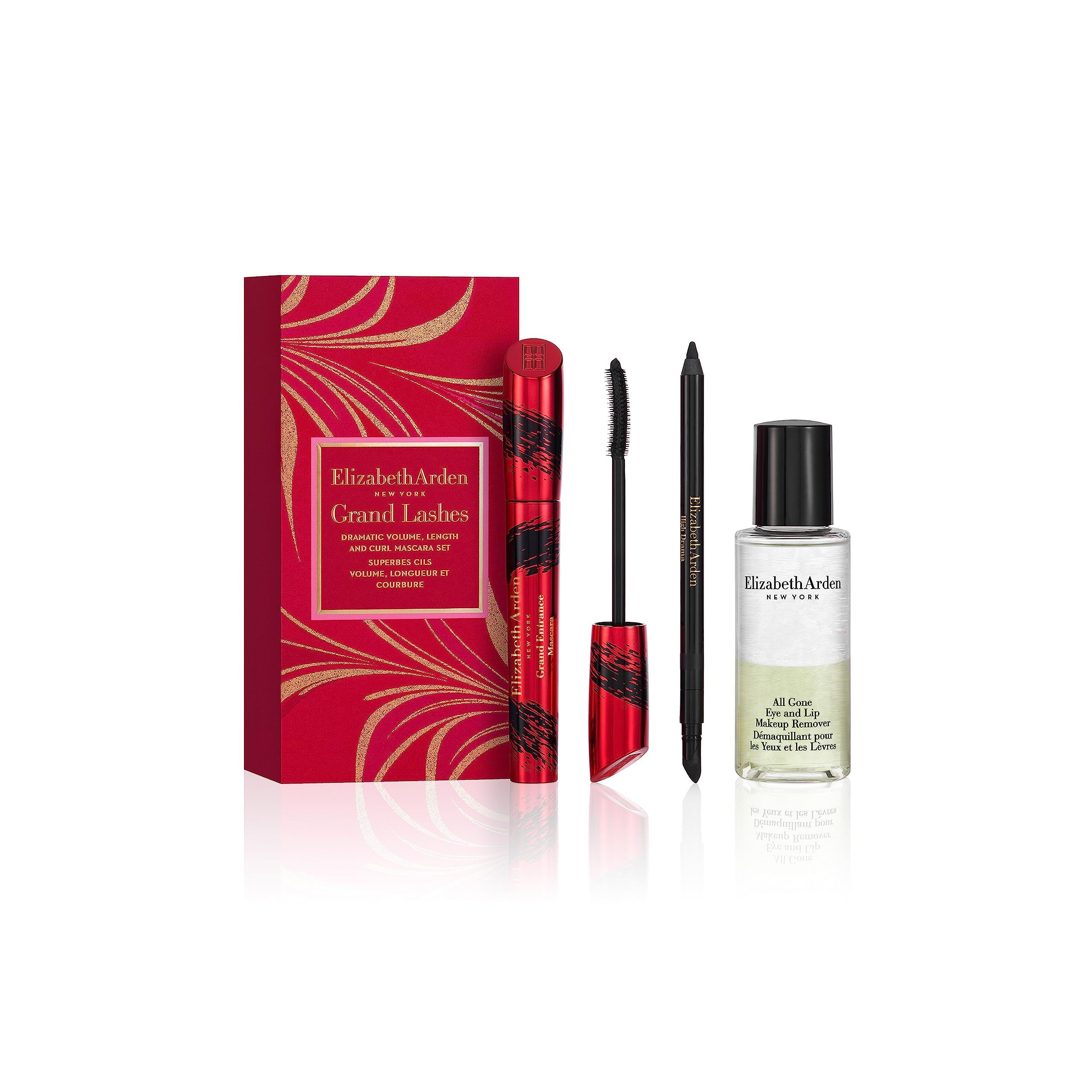 Elizabeth Arden GRAND LASHES Dramatic Volume, Length and Curl Grand Entrance Mascara 3-piece Set (Worth £57), eye makeup gifting, for women