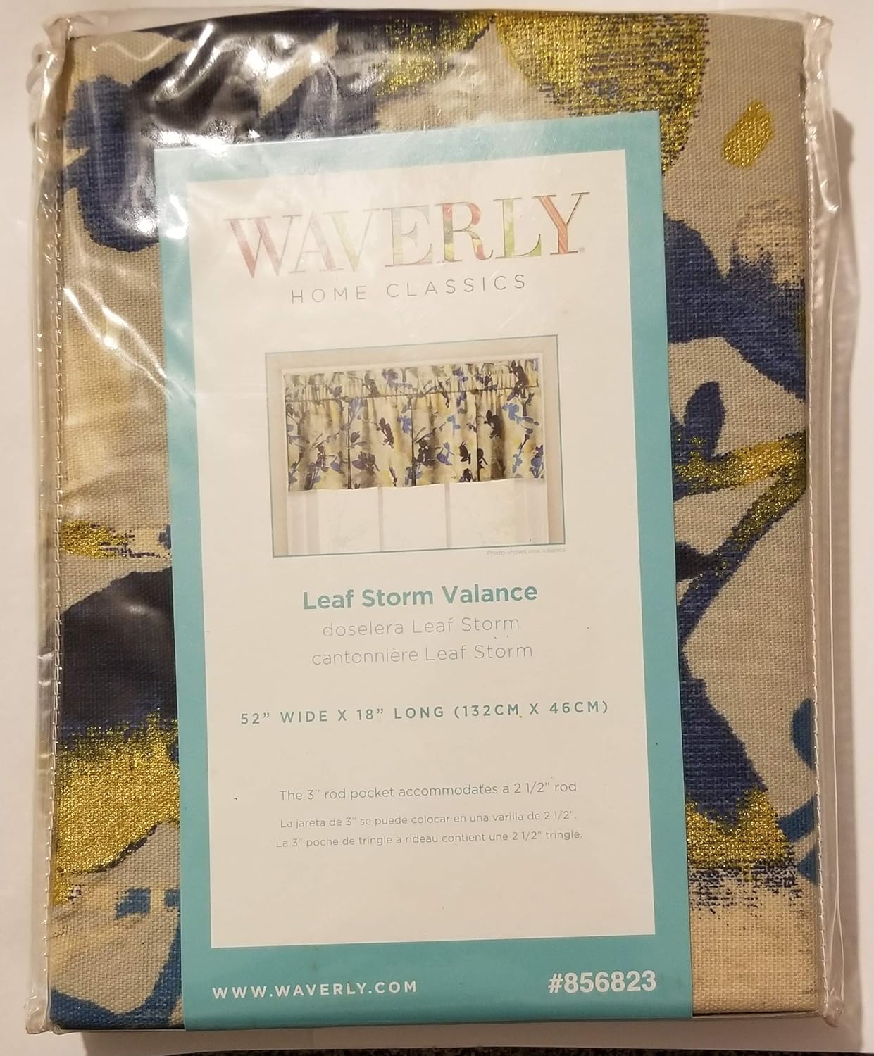 Amazon Com Waverly Home Classics Leaf Storm Indigo 18 In Rod