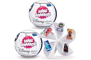 5 Surprise Disney Mini Brands Collectible Toys by ZURU - Great Stocking Stuffers - Disney Store Edition, 2 Capsules of 5 Mystery Toys for Kids, Teens, and Adults (Amazon Exclusive)