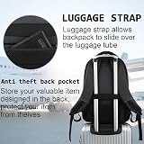 KASIBON Laptop Backpack USB Charging Anti-Theft Water Resistant (Black, M) view 6