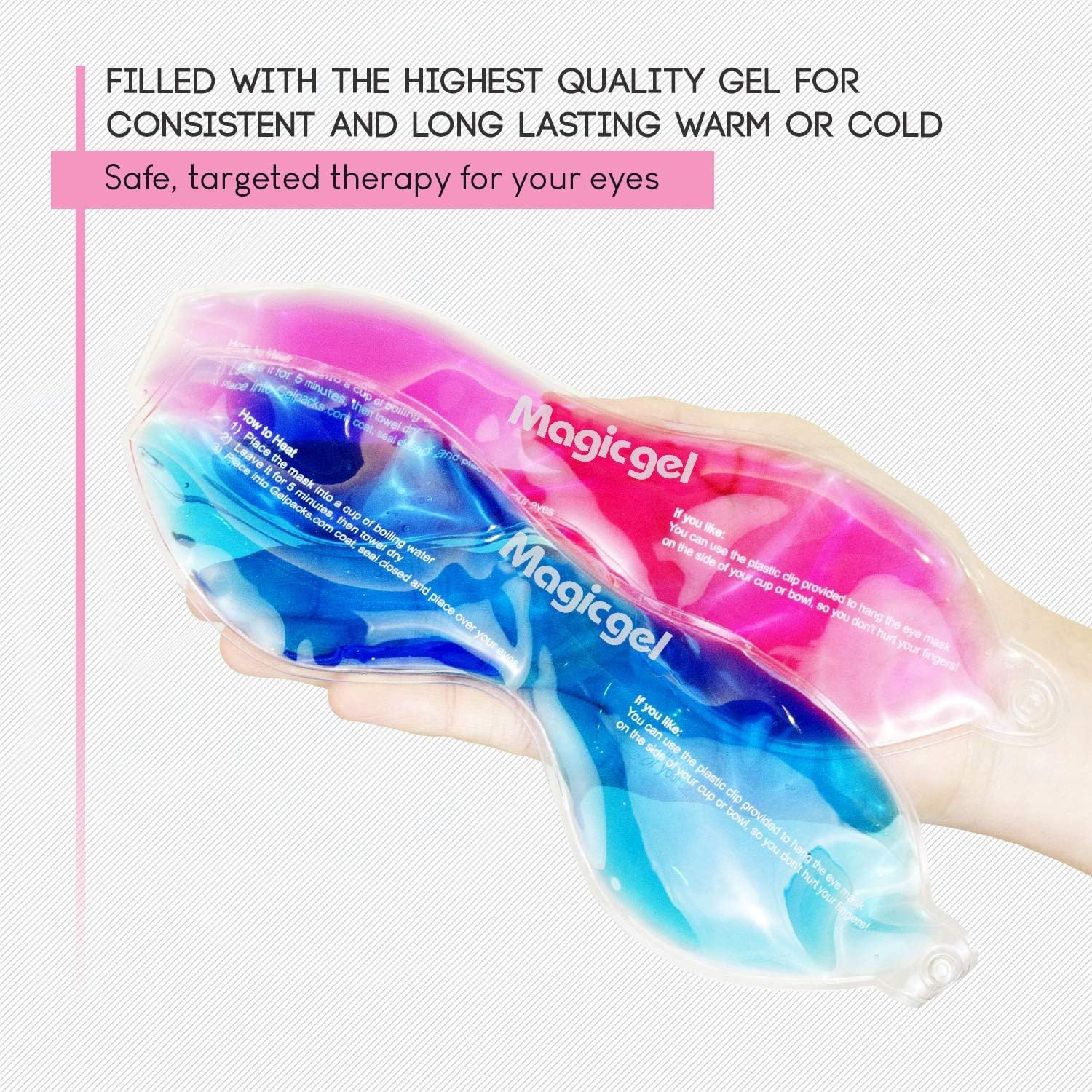 Magic Gel Eye Mask Heated, Cooling Eye Mask Rapid Relief + Cooling Face Compress - Image 5