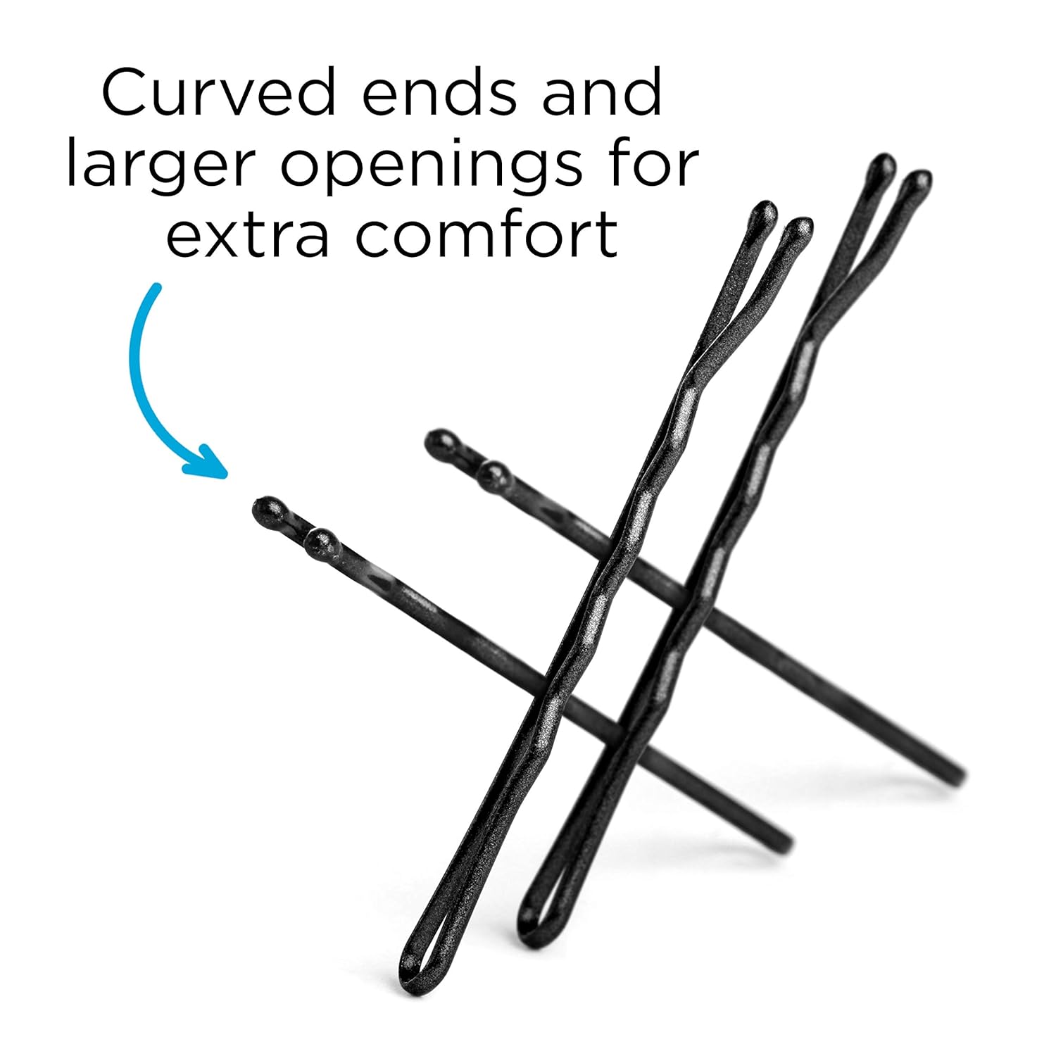 Goody Women's Hair Ouchless Bobby Pin, Crimped Brown, 2 Inches, 48 Count : Hair Pins : Beauty