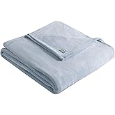 Kenneth Cole - Queen Blanket, Plush Fleece Bedding, Cozy Home Decor for All Seasons (Solid Blue, Queen)