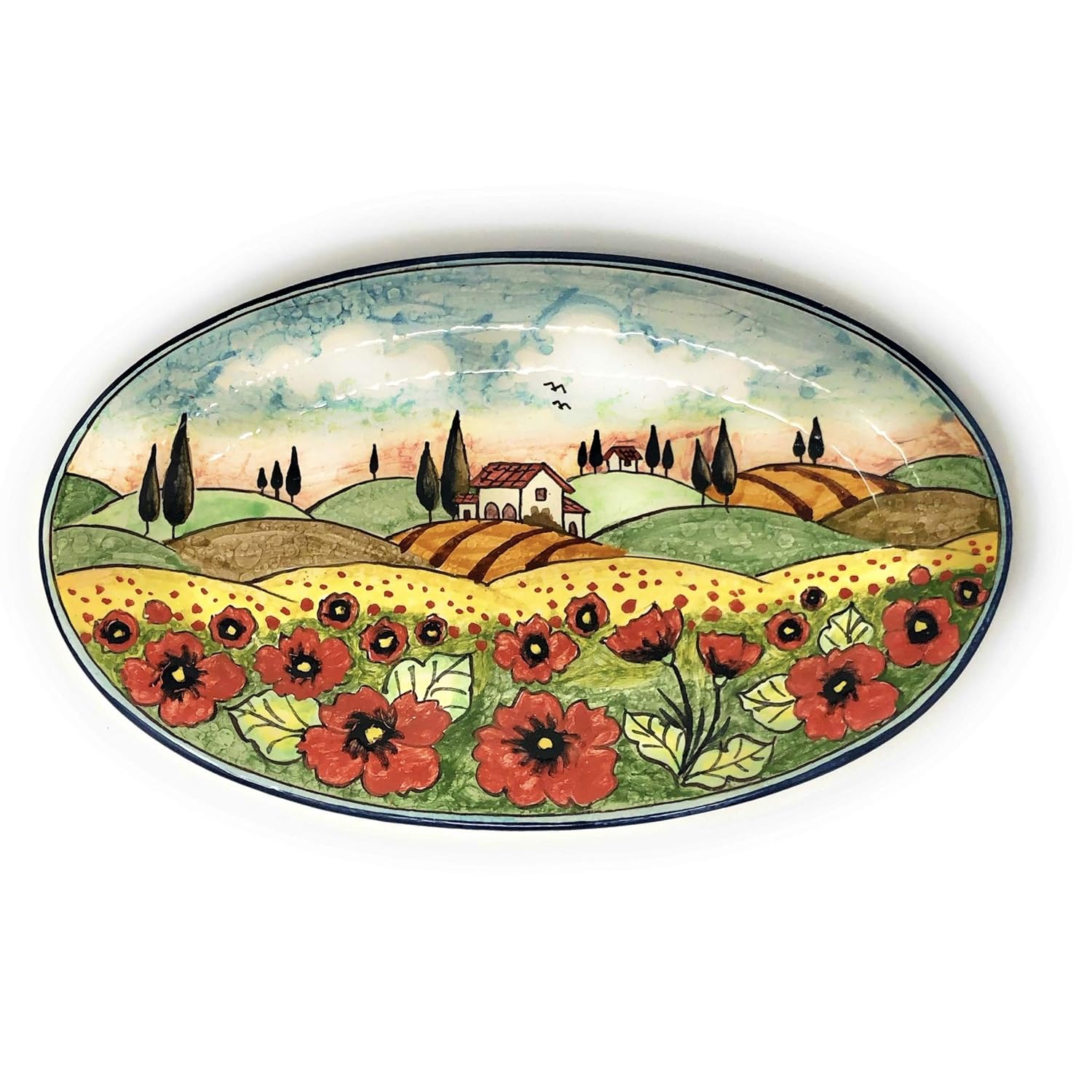 CERAMICHE D'ARTE PARRINI Italian Ceramic Art Pottery Tray